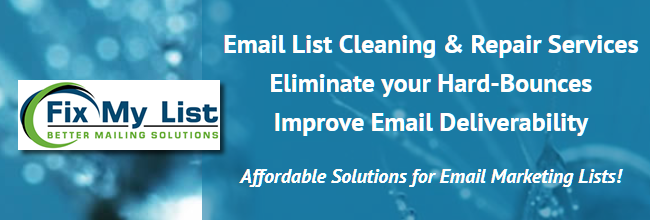 Email List Cleaning and Repair - FixMyList.com